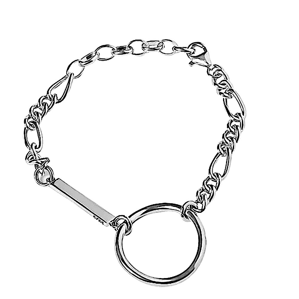 Sterling Silver O Link Chain Kink Minimalist Bracelet